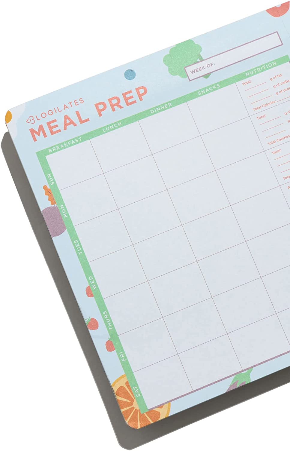 Blogilates Meal Prep Pad - (8”X10”) - Meal Planner & Tear