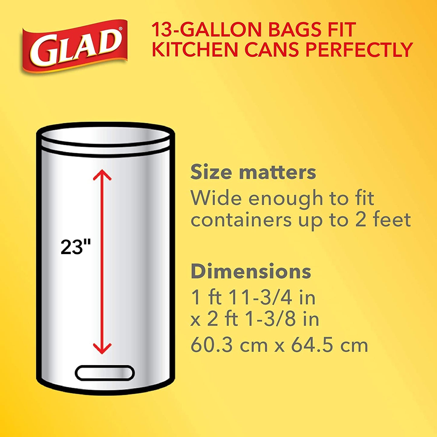 Glad ForceFlex Tall Kitchen Drawstring Trash Bags