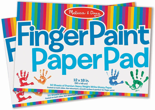 Melissa & Doug Finger Paint Paper Pad (12 x 18 inches) - 50 Sheets, 2-Pack