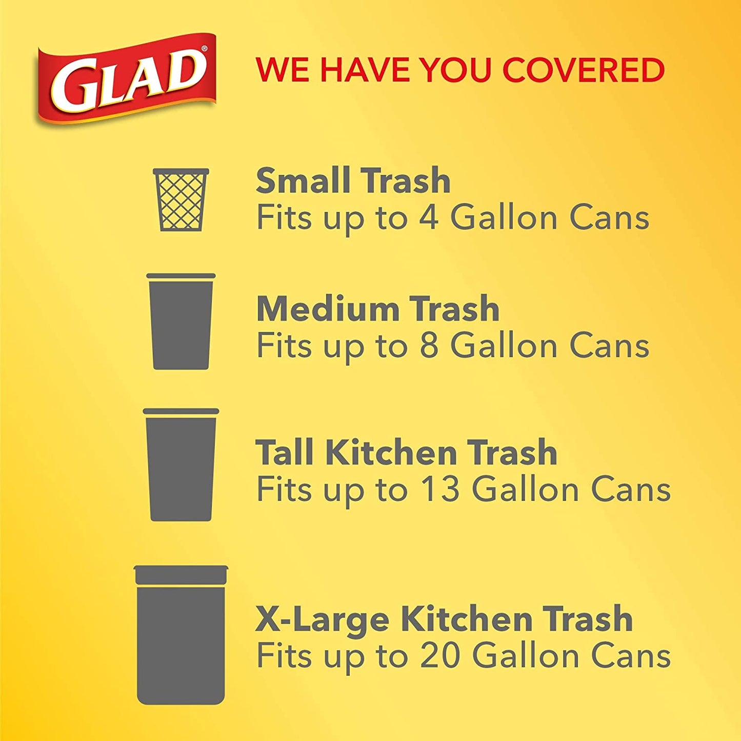 Glad ForceFlex Tall Kitchen Drawstring Trash Bags