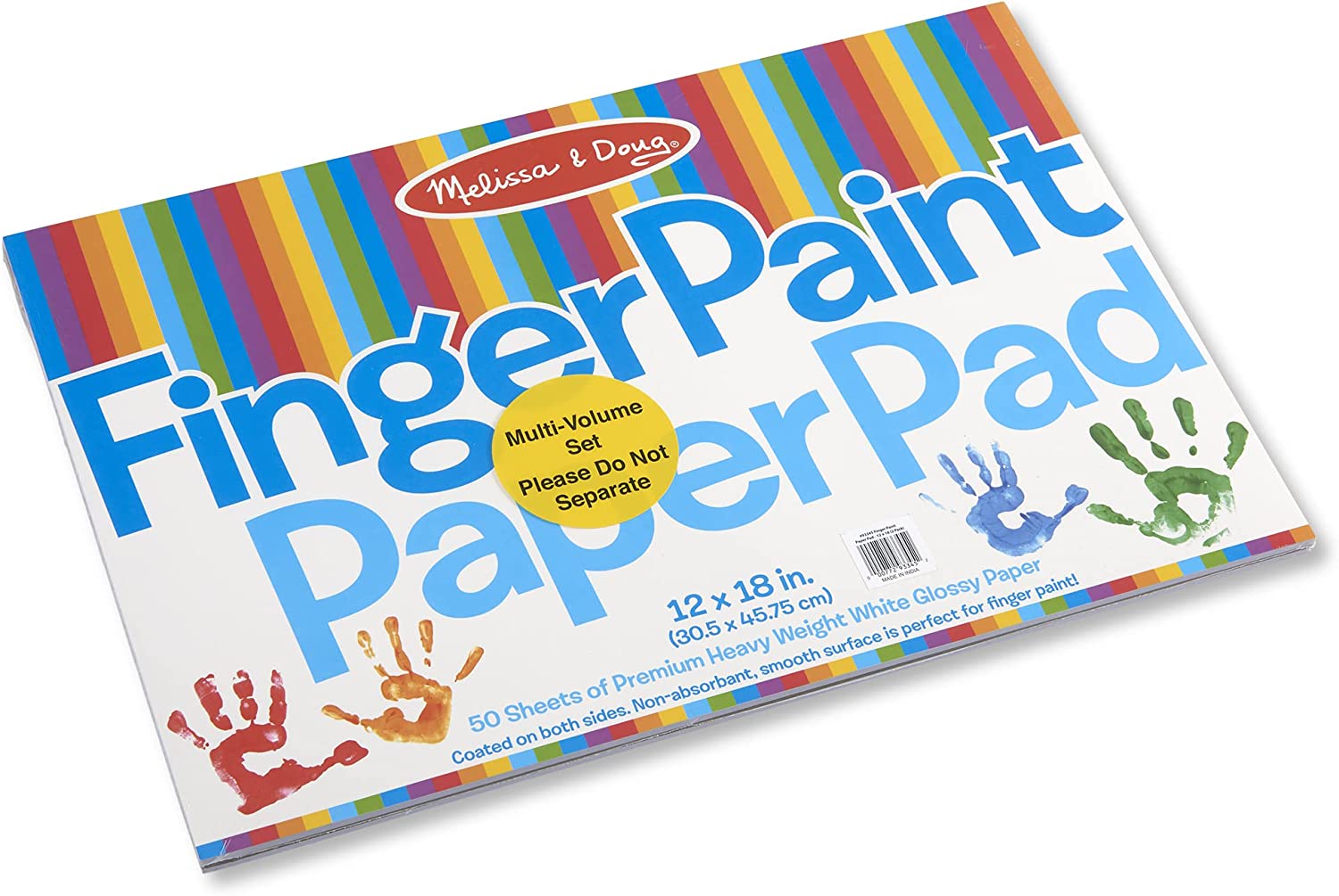 Melissa & Doug Finger Paint Paper Pad - 50 12x18 Sheets for Kids