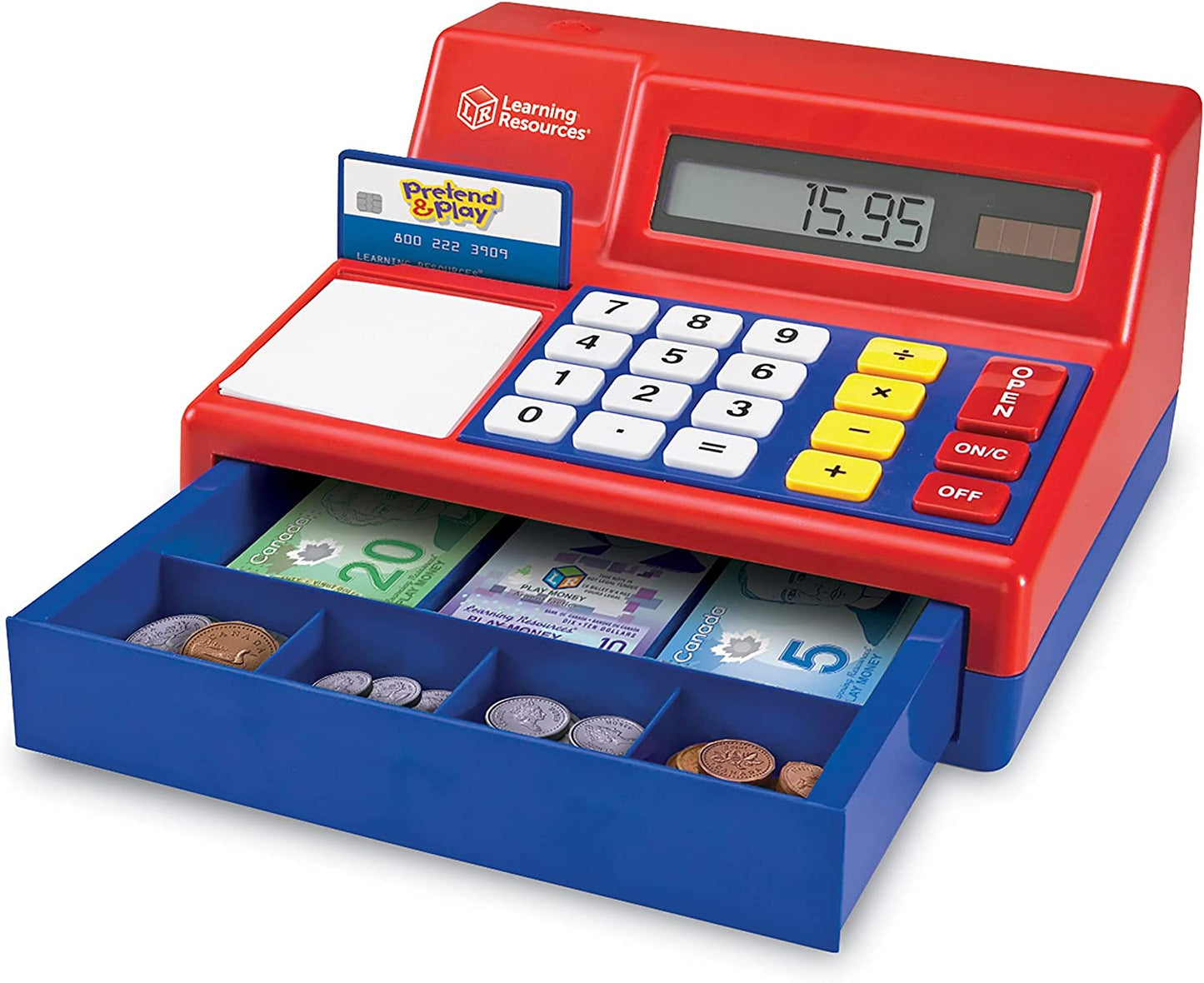 Learning Resources Pretend and Play Calculator Cash Register with Canadian Currency