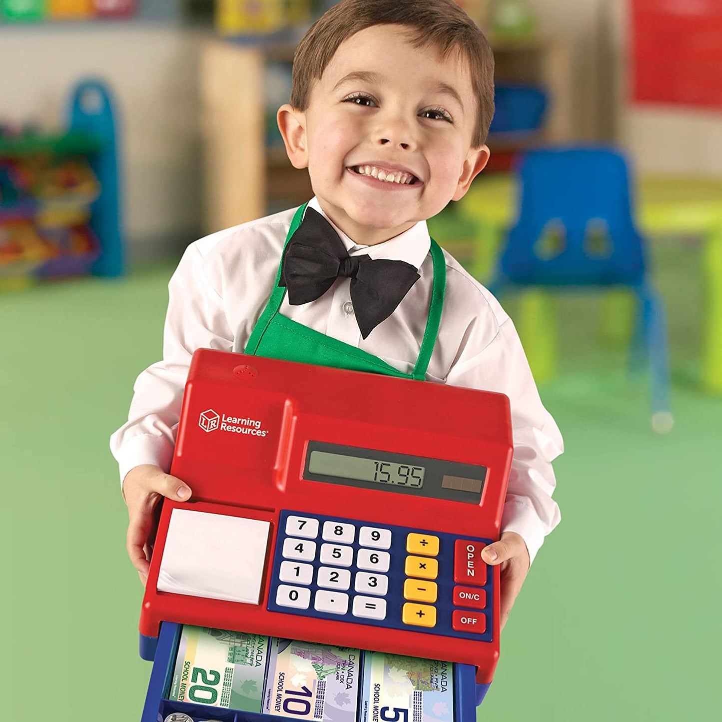 Learning Resources Pretend and Play Calculator Cash Register with Canadian Currency