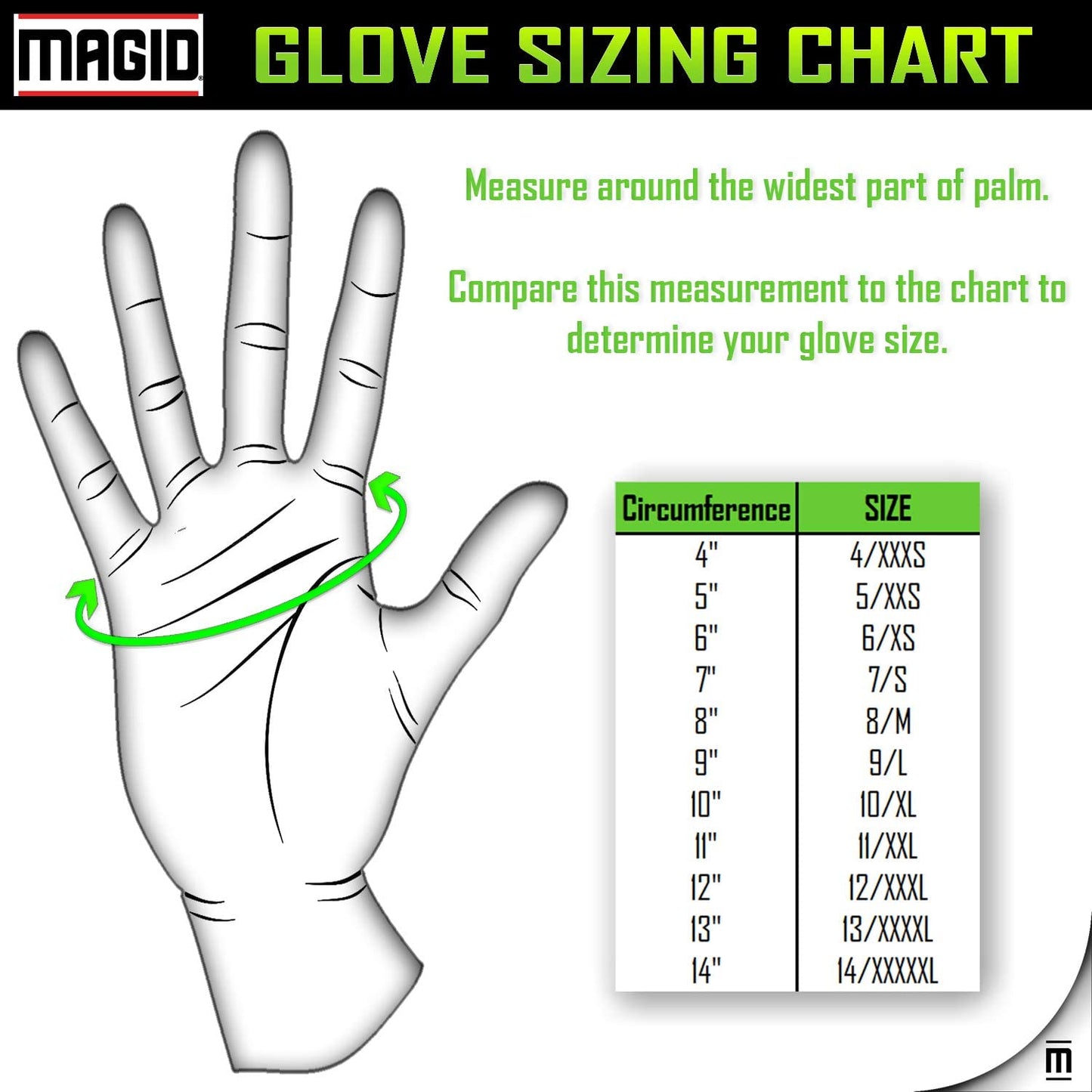 MAGID GF18T 13" Green Nitrile Pesticide Glove