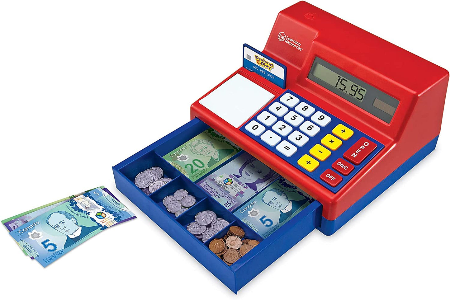 Learning Resources Pretend and Play Calculator Cash Register with Canadian Currency