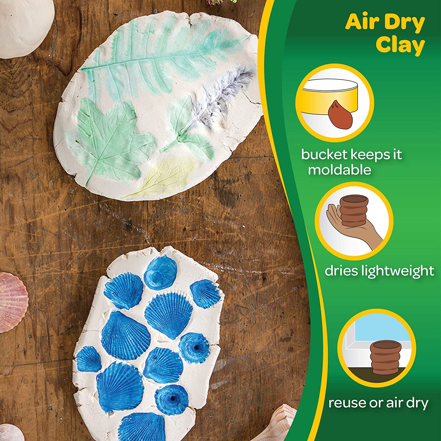 Crayola Air Dry Clay Bucket - White 5lb [Amazon Exclusive]