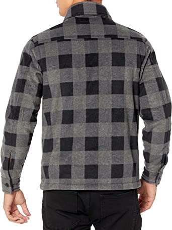 Essentials Men's Long-Sleeve Polar Fleece Shirt Jacket